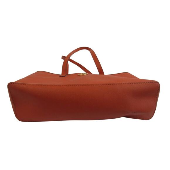 Burnt Orange Leather Tote Bag Structured Shopper - Picture 6 of 7